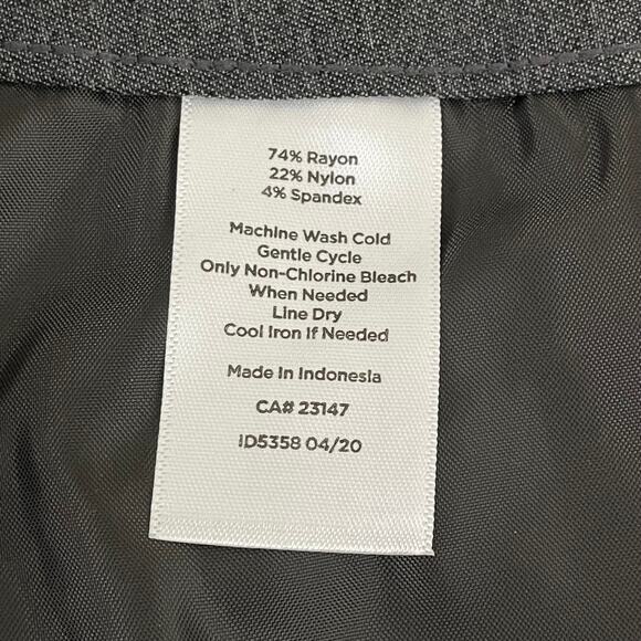 Talbots Factory Pull On Pant Women's 4 Gray Fitted Career Slim Straight Leg - Picture 6 of 12